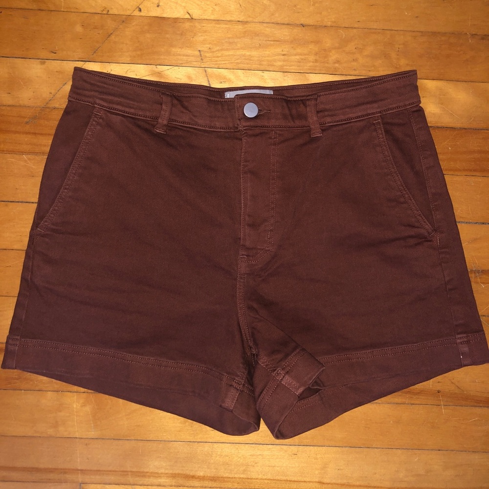 Everlane cotton twill high rise shorts